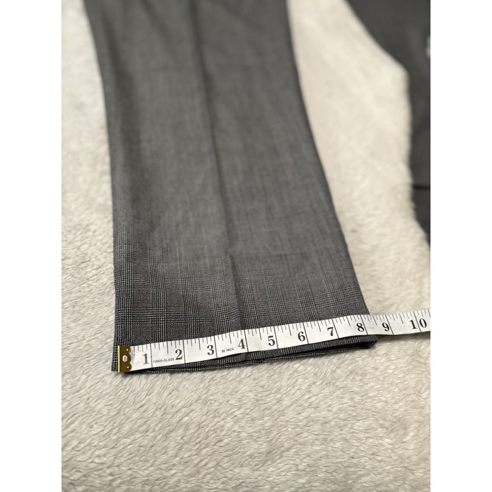 New Briggs New York Womens Gray Plaid Pull On Dress Pants Plus Size 18 - Picture 4 of 7